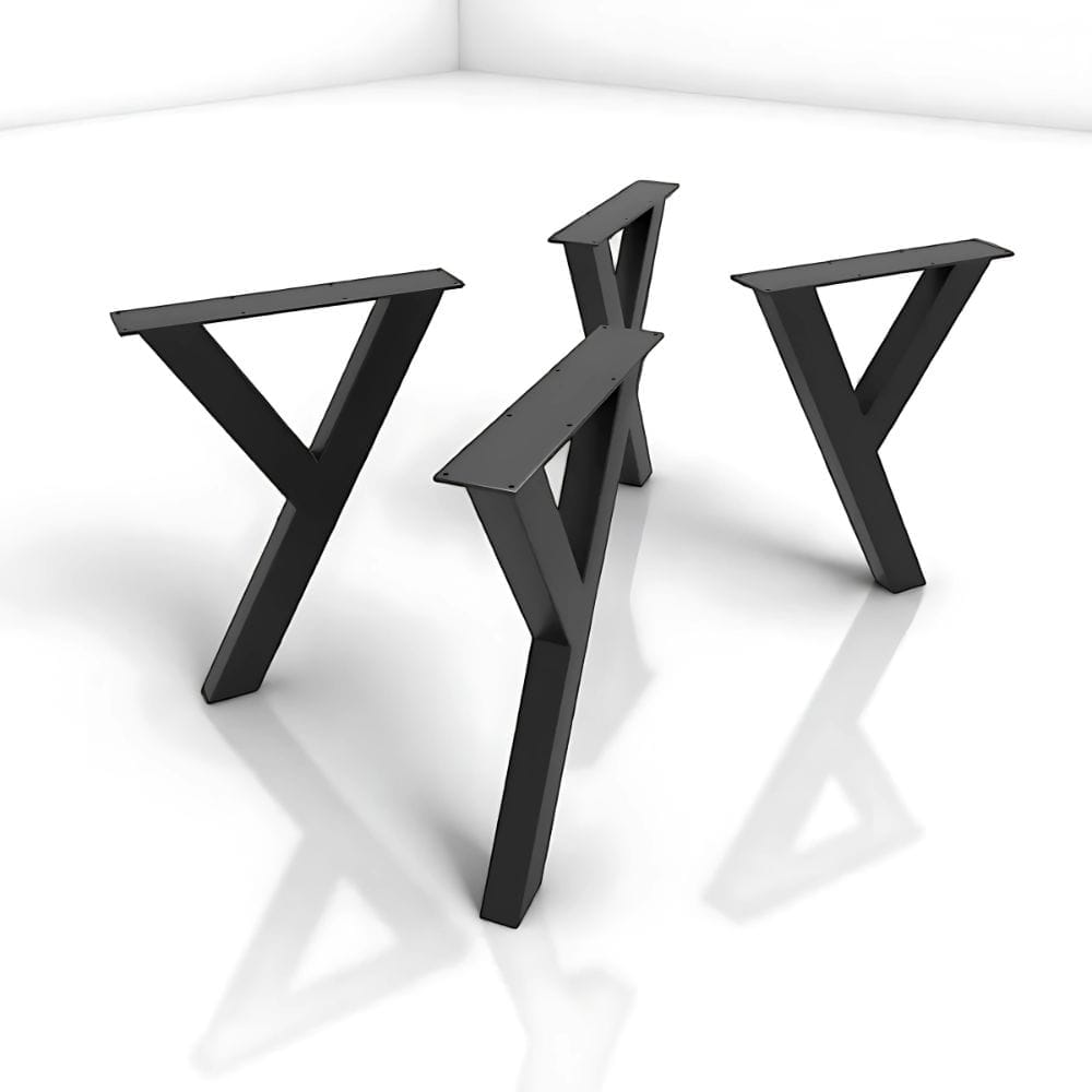 Gambe in ferro per tavoli - y - Vista Laterale - Decimus