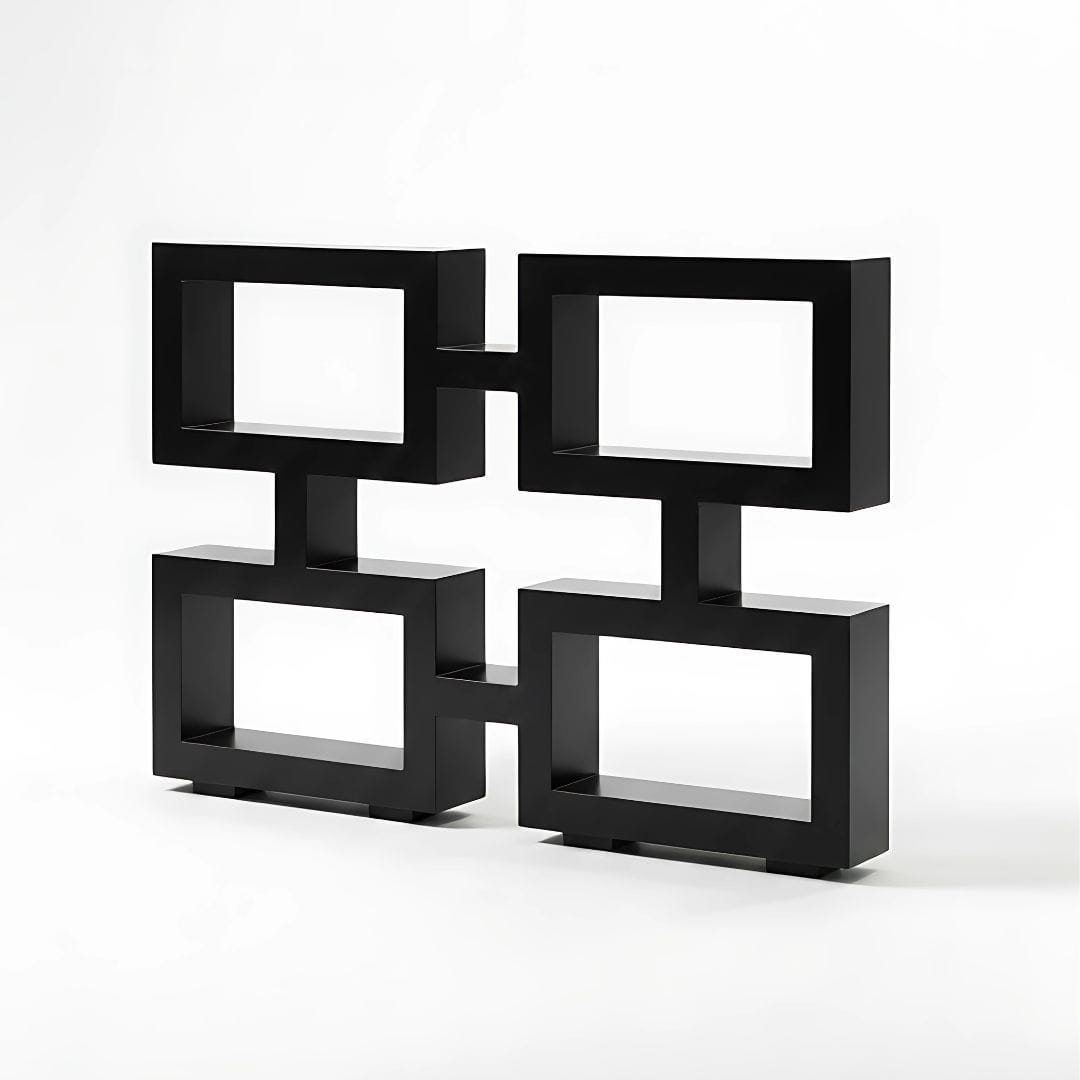 Gambe in ferro per tavoli modello Aeterna nero opaco ambientate in soggiorno moderno