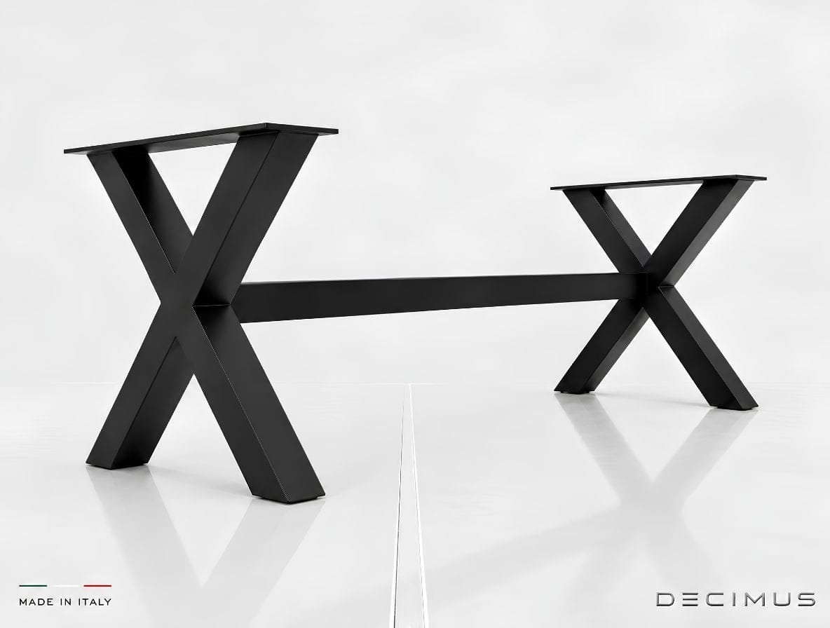 Estructura en X de hierro Decimus con barra central