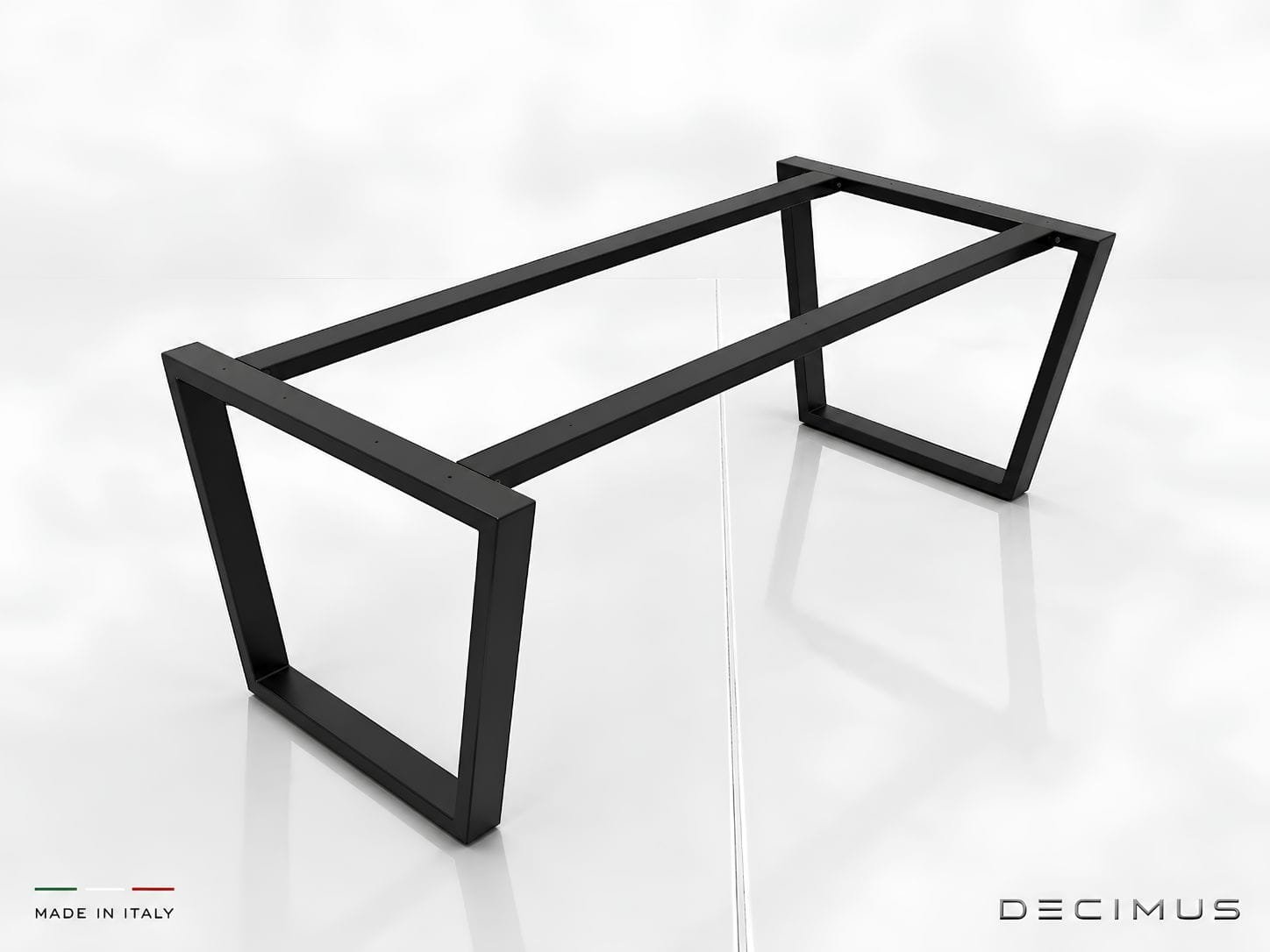 Structure trapézoïdale à double barre Decimus, finition noire